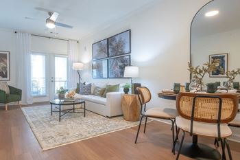 Dining room and living room view